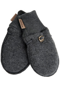 Mikk Line: Mikk-Line | Brushed Wool Mittens Anthracite