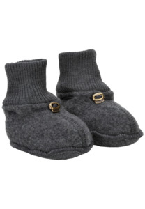 Mikk-Line | Brushed Wool Footies Anthracite