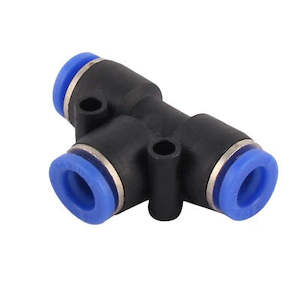 Parts: (2pcs) 6mm Pneumatic Push In Three Way Tube-to-Tube Adaptor