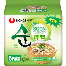 Shin Ramen: Nongshim Soon Vege Ramen 112g x 5pk