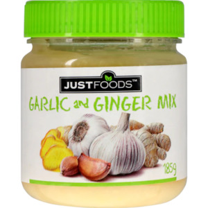 Products: Just Foods Garlic & Ginger Mix 185g