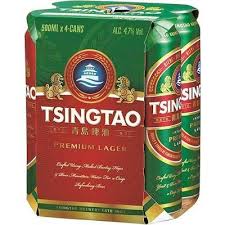 Beer Wine: Tsingtao Premium Lager Beer 500ml x 4pk