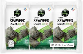 Wholesale: CJ Bibigo Crispy Seaweed Wasabi 5g x 36pk (1box)