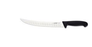 Breaking Knife, Scalloped Edge, 25cm - Giesser, Butcher, Primeline-Black Handle &hellip;