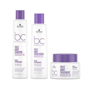Bc: Schwarzkopf Professional BC Bonacure Frizz Away Shampoo, Conditioner and Treatment Trio