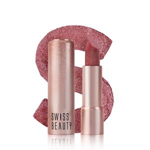 New Collection: Swiss Beauty - More Than Glitter Lipstick Shade No. 02 Glitz Pink