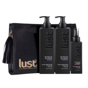 Mens: Lust Blonde Shampoo Conditioner & Leave In Treatment Trio Pack