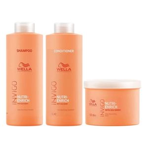 Wella Professionals - Invigo Nutri Enrich Deep Nourishing Shampoo, Conditioner & Mask Bundle
