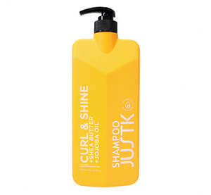 1 Litres: JUSTK Curl & Shine - Shea Butter & Jojoba Oil Shampoo 1000ml