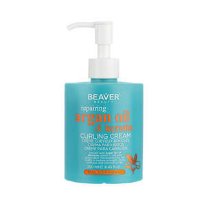 Curly Hair Enhancement: Beaver Argan & Keratin Curling Cream 250ml
