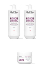 Value Packs: Goldwell Dualsenses Blondes & Highlights Trio Bundle (1L + 200ml Treatment)