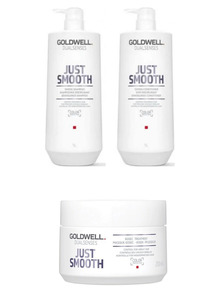 Value Packs: Goldwell Dualsenses Just Smooth Trio Bundle (1L + 200ml Treatment)