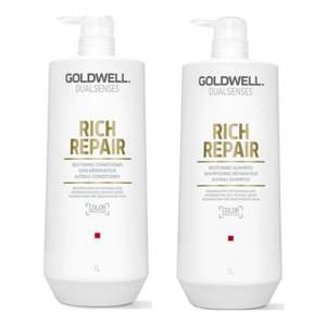 Value Packs: Goldwell Dualsenses Rich Repair 1 Litre Shampoo and Conditioner Bundle