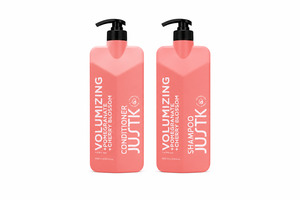 Value Packs: JUSTK Volumizing - Pomegranate & Cherry Blossom Shampoo and Conditioner 1L Bundle