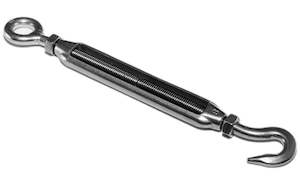 Shade Sail Fittings: Turnbuckle Hook - Eye