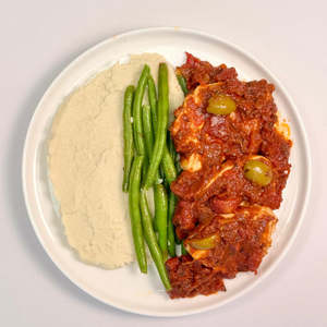 Ready To Eat Meals: Chicken Cacciatore with Cauli Mash & Green Beans
