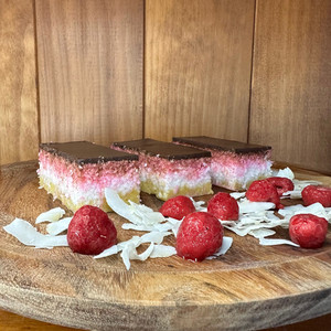 Raspberry Coconut Slice - 5 Piece Pack - 2.9g Carbs Keto Kink