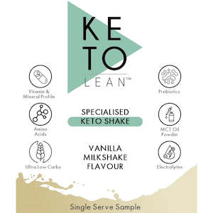 Keto Lean Meal Replacement Shake - Vanilla Sample Sachet