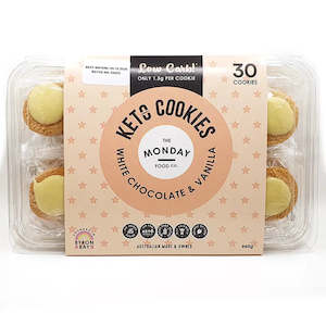 White Chocolate and Vanilla Keto Cookies (30 box)