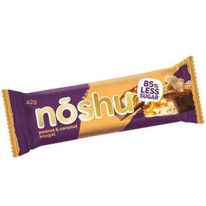 Noshu Milk Chocolate Peanut and Caramel Nougat Bar