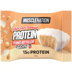 Muscle Nation White Choc Caramel Peanut Butter Cup