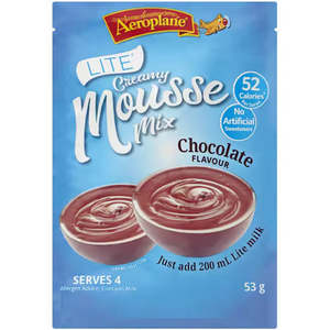 Ingredients: Lite Aeroplane Dessert Mixes - Creamy Chocolate Mousse