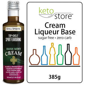 Ingredients: Top Shelf Liqueur - Irish Mint Cream Flavour + Keto Store™ Cream Liqueur Base Bundle