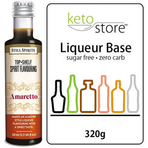 Ingredients: Top Shelf Liqueur - Amaretto Flavour + Keto Store™ Liqueur Base Bundle