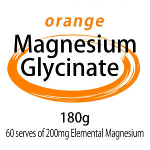 Ingredients: Magnesium Glycinate - Orange 180g Mix