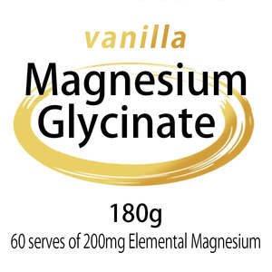 Ingredients: Magnesium Glycinate - Vanilla 180g Mix
