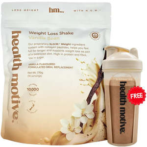 Fibre: Vanilla Bean Meal Replacement Weight Loss Shake + FREE Shaker