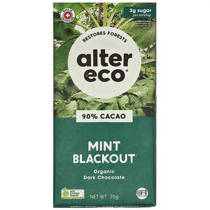 Alter Eco 90% Mint Blackout Cacao Organic Dark Chocolate