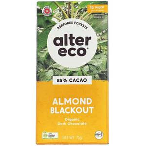 Ingredients: Alter Eco 85% Almond Blackout Cacao Organic Dark Chocolate