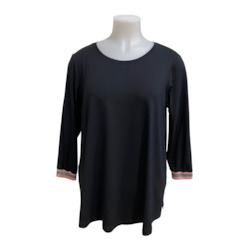 Tops: L/S TOP PINK CUFF SIZE 18+