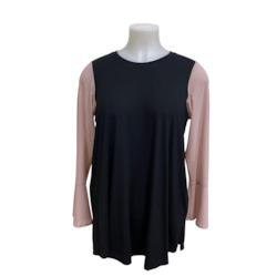 Tops: L/S FLARE BLUSH SIZE 14-16