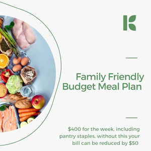 Products: Family Budget Friendly Weekly Meal Plan - Key Nutrition