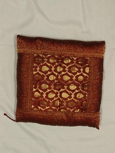 Maroon Royale Lattice & Vine Cushion