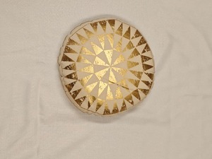 Hireage: Golden Mandala Radiance Round Cushion