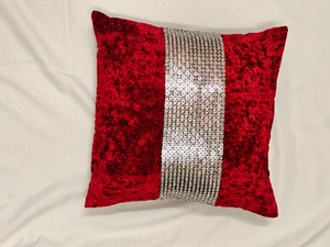 Hireage: Velvet Ember Studded Luxe Cushion