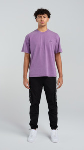 Acid Wash Tee - Purple