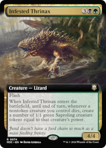 Infested Thrinax (Extended Art) [Modern Horizons 3 Commander]