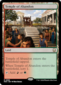 Mh3 Singles: Temple of Abandon (Ripple Foil) [Modern Horizons 3 Commander]