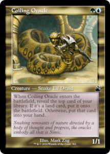 Wilds Of Eldraine Pre Orders: Coiling Oracle (Retro Frame) [Ravnica Remastered]