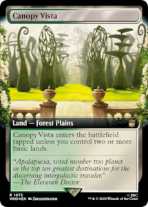 Dr Who Mtg Singles Pre Orders: Canopy Vista (Extended Art) (Surge Foil) [Doctor Who]