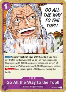 All Optcg Singles: Go All the Way to the Top!! [Carrying On His Will]