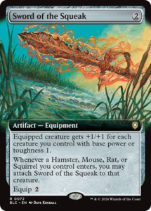 Blb Singles: Sword of the Squeak (Extended Art) [Bloomburrow Commander]