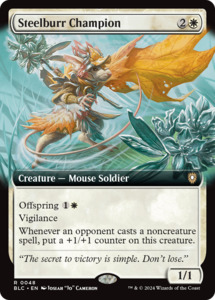 Blb Singles: Steelburr Champion (Extended Art) [Bloomburrow Commander]