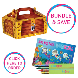 Products: Food Hamper Box & Mini Activity Pack Bundle (100) – Kids Packs Australia