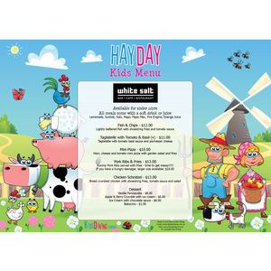 Products: A3 HayDay Kids Menu Paper Placemats (360 placemats) - Kids Packs Australia