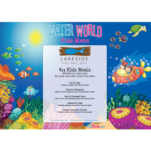 Products: A3 Water Kids Menu Paper Placemats (360 placemats) - Kids Packs Australia